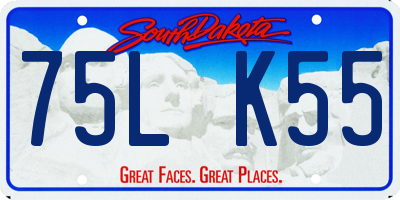 SD license plate 75LK55