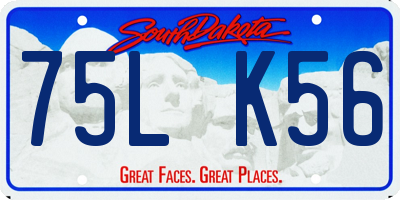 SD license plate 75LK56