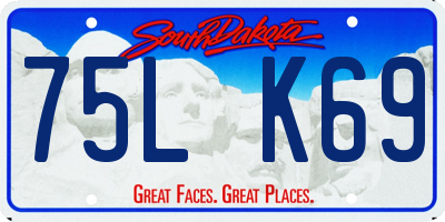SD license plate 75LK69