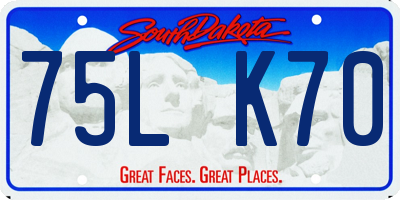 SD license plate 75LK70