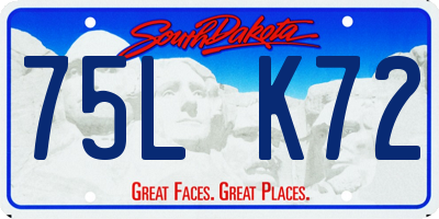 SD license plate 75LK72