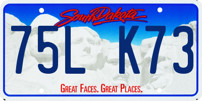 SD license plate 75LK73
