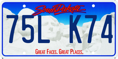 SD license plate 75LK74