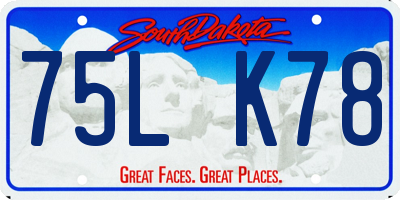 SD license plate 75LK78