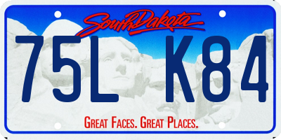 SD license plate 75LK84