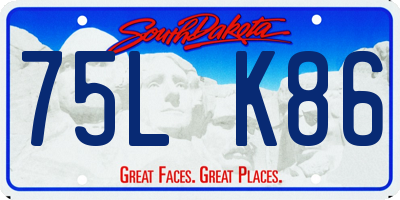 SD license plate 75LK86