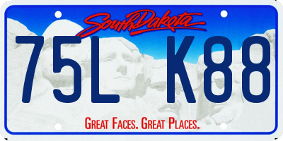 SD license plate 75LK88