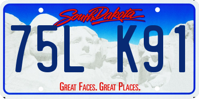 SD license plate 75LK91