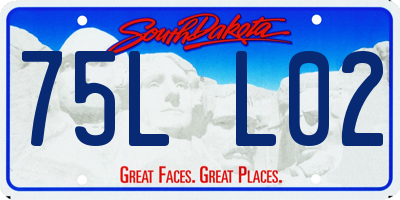 SD license plate 75LL02