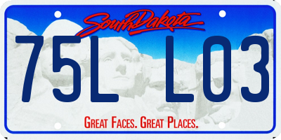 SD license plate 75LL03