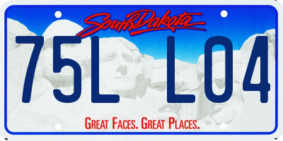 SD license plate 75LL04