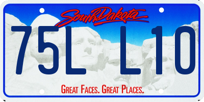 SD license plate 75LL10