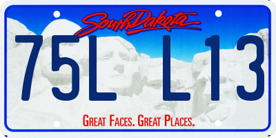 SD license plate 75LL13