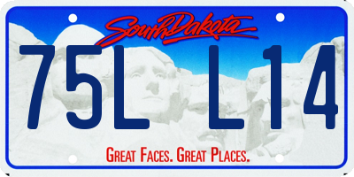 SD license plate 75LL14