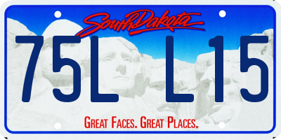 SD license plate 75LL15