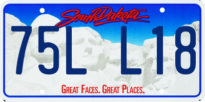 SD license plate 75LL18