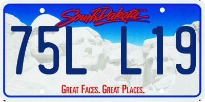 SD license plate 75LL19