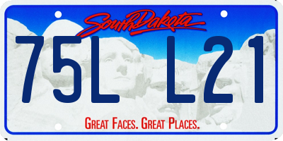 SD license plate 75LL21