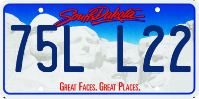 SD license plate 75LL22