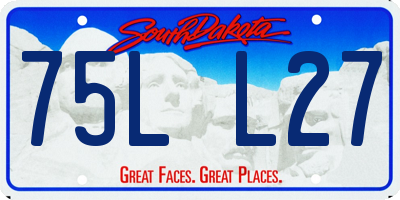 SD license plate 75LL27