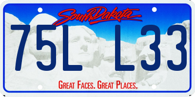 SD license plate 75LL33