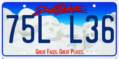 SD license plate 75LL36