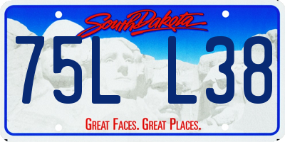 SD license plate 75LL38