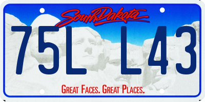 SD license plate 75LL43