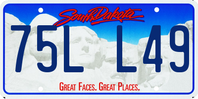 SD license plate 75LL49