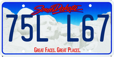 SD license plate 75LL67