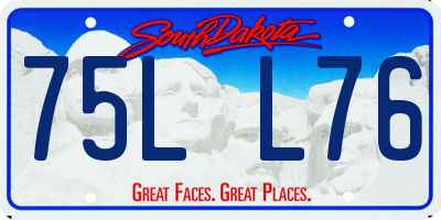 SD license plate 75LL76