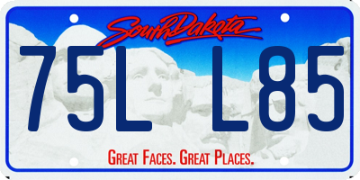 SD license plate 75LL85