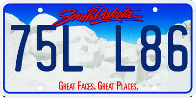 SD license plate 75LL86