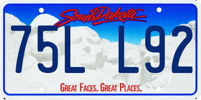 SD license plate 75LL92