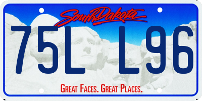 SD license plate 75LL96