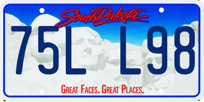 SD license plate 75LL98