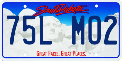 SD license plate 75LM02