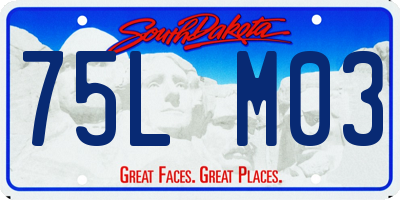 SD license plate 75LM03