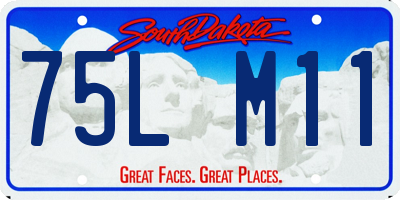 SD license plate 75LM11