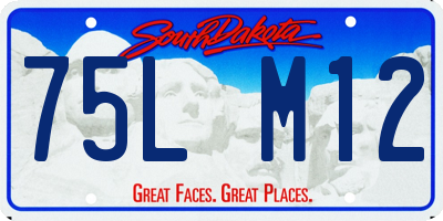 SD license plate 75LM12
