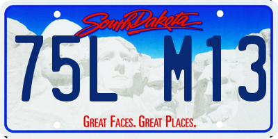SD license plate 75LM13