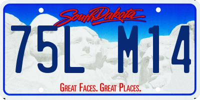 SD license plate 75LM14