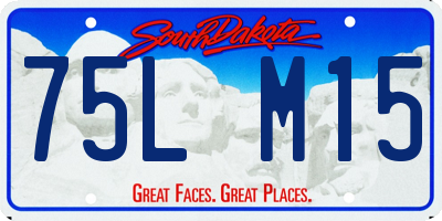 SD license plate 75LM15