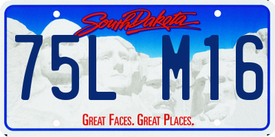 SD license plate 75LM16