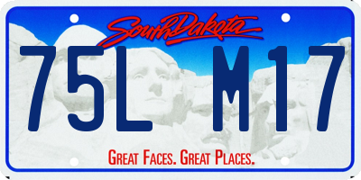 SD license plate 75LM17