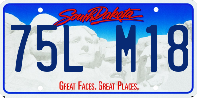 SD license plate 75LM18