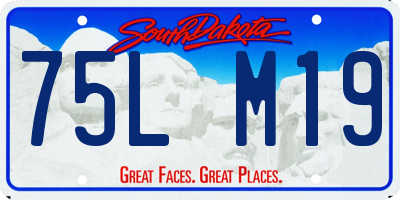 SD license plate 75LM19