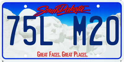 SD license plate 75LM20