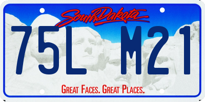 SD license plate 75LM21