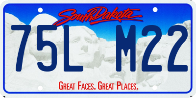 SD license plate 75LM22